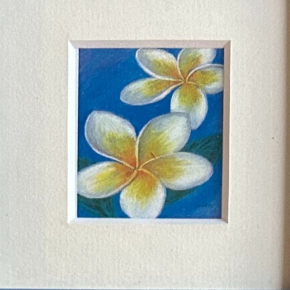 Pair of 2 framed miniature paintings by Australian artist Sarah Zhu - Picture 3 of 6